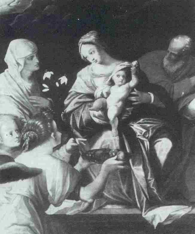 La Sainte Famille, avec Sainte Anne. Tableau de Claude Bassot (1607), glise de Jsonville.