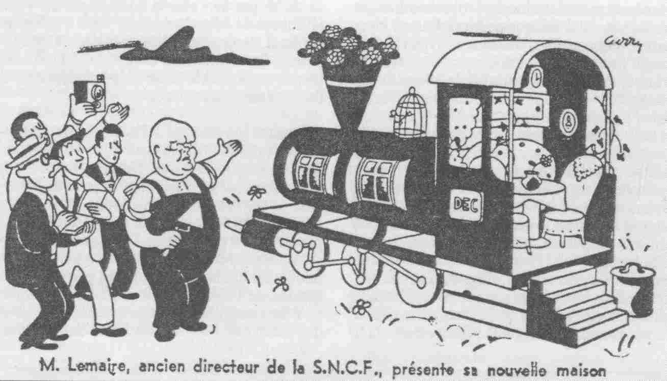 Caricature de M. Lemaire parue dans Franc-Tireur (31 juillet 1953)