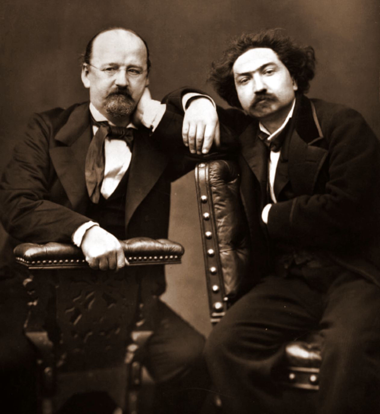 Émile Erckmann et Alexandre Chatrian photographiés ensemble vers 1875
