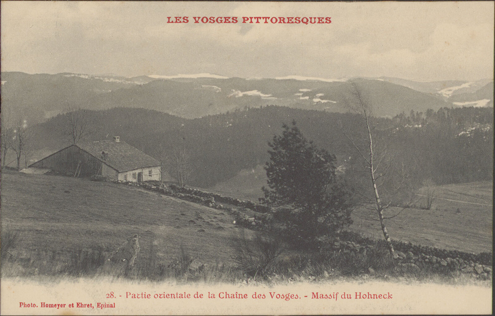 Le massif du Hohneck sur une carte postale ancienne