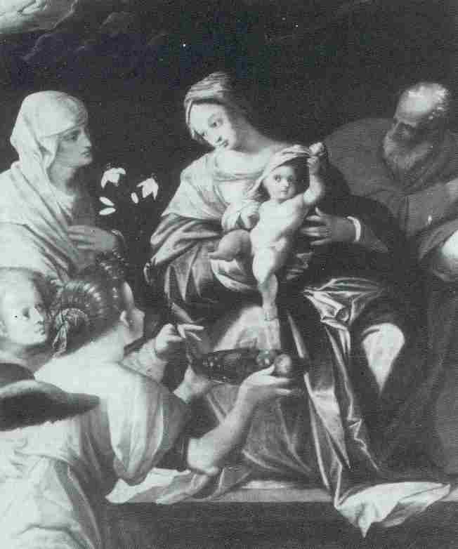 La Sainte Famille, avec Sainte Anne. Tableau de Claude Bassot (1607), église de Jésonville.