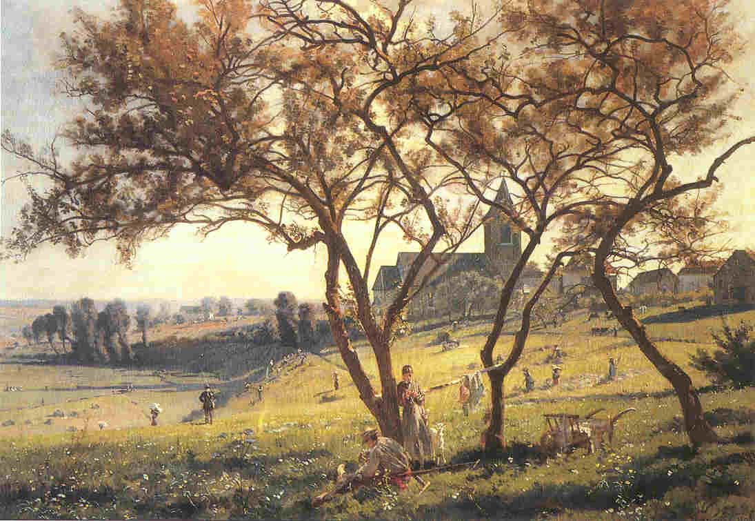 Le village de Bellefontaine, tableau de Louis Français - Musée de Plombières (dépôt du musée de Cognac).