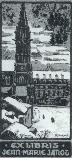 Ex-libris de J.-M. Janot gravé par Auguste Jacquot.