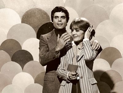 Vonny en compagnie de Gérard Majax (1975).